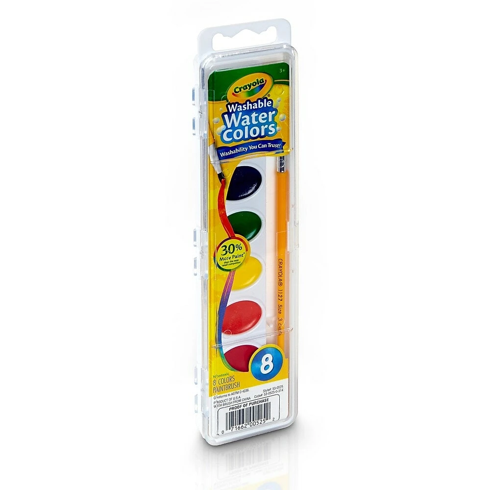 Crayola Semi-Moist Washable WaterColour Set, 6 Pack 4 Crayola Semi-Moist Washable WaterColour Set, 6 Pack - Image 2