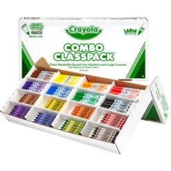 Crayola Crayon And Ultra-Clean Washable Marker Classpack, 8 Colors, 128 Each Crayons/Markers, 256/Box -Crayola Sales 0dce6b67b7b2971cd9cfd1a89f6f53d762