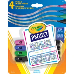Crayola Project Metallic Outline Markers - 4 Pack