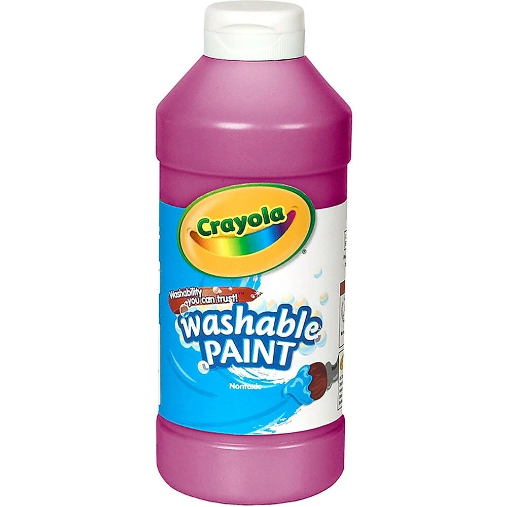Crayola Washable Paint, Magenta, 16 Oz., 6 Pack 3 Crayola Washable Paint, Magenta, 16 Oz., 6 Pack