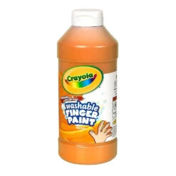 Crayola Washable Finger Paint Orange 16 Oz, 3 Pack (BIN131636)