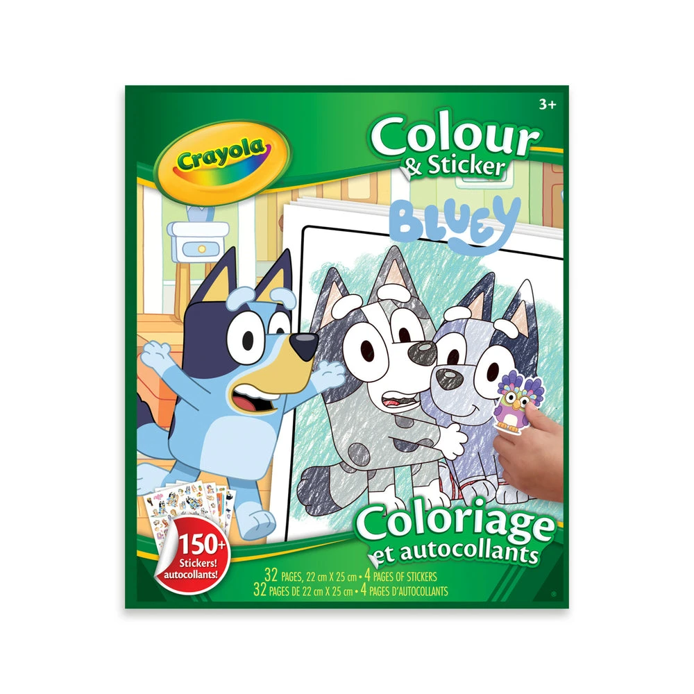 Crayola Colour & Sticker - Blue 3 Crayola Colour & Sticker - Blue