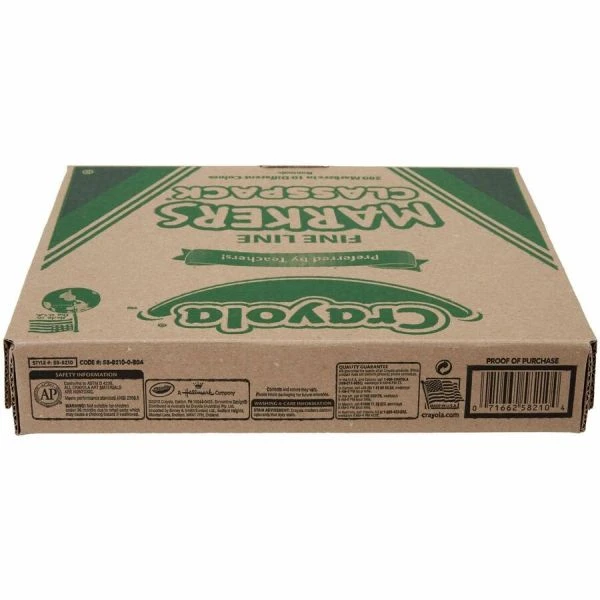 Crayola Fine Line 200-Count Classpack Non-Washable Marker, Fine Bullet Tip, Assorted Colors, 200/Box 9 Crayola Fine Line 200-Count Classpack Non-Washable Marker, Fine Bullet Tip, Assorted Colors, 200/Box - Image 7