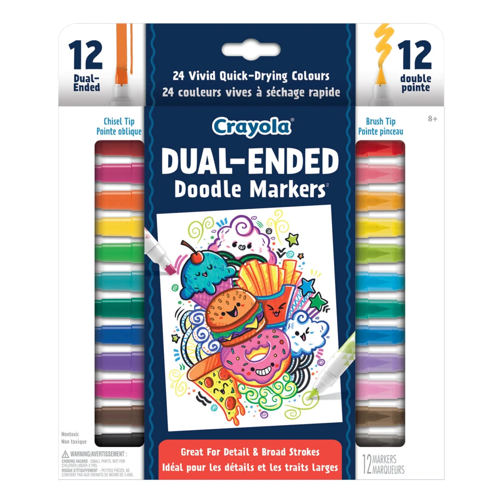 Crayola Dual-Ended Doodle Markers - 12 Pack 3 Crayola Dual-Ended Doodle Markers - 12 Pack