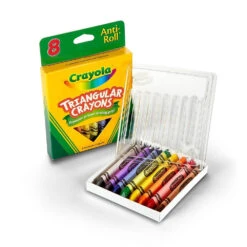 Crayola Anti-Roll Triangular Crayons - Assorted - 12 Packs Of 8 Crayons