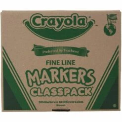 Crayola Fine Line 200-Count Classpack Non-Washable Marker, Fine Bullet Tip, Assorted Colors, 200/Box 15 Crayola Fine Line 200-Count Classpack Non-Washable Marker, Fine Bullet Tip, Assorted Colors, 200/Box -Crayola Sales 4d6ab813cec046a332cf6fcd2c578754e6