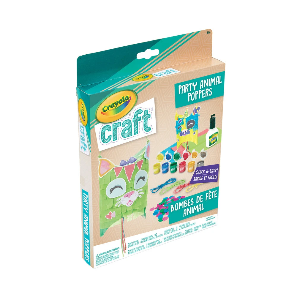 Crayola Craft Party Animal Poppers Kit 3 Crayola Craft Party Animal Poppers Kit