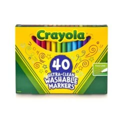 Crayola Ultra-Clean Washable Markers, Fine Bullet Tip, Assorted Colors, 40/Set 10 Crayola Ultra-Clean Washable Markers, Fine Bullet Tip, Assorted Colors, 40/Set -Crayola Sales 5887c4b8e01ff087fa8d13e85dc2860ce4