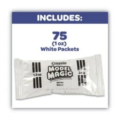 Crayola Model Magic Modeling Compound,1 Oz Packs, 75 Packs, White, 6 Lbs 13 Oz -Crayola Sales 6a59f5122a1e32158df9468a498a059df8