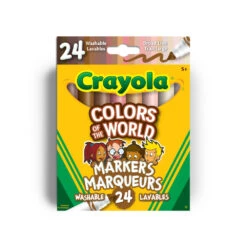 Crayola Colors Of The World Skin Tone Broad Line Markers - 24 Count