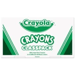 Crayola Classpack Large Size Crayons, 50 Each Of 8 Colors, 400/Box