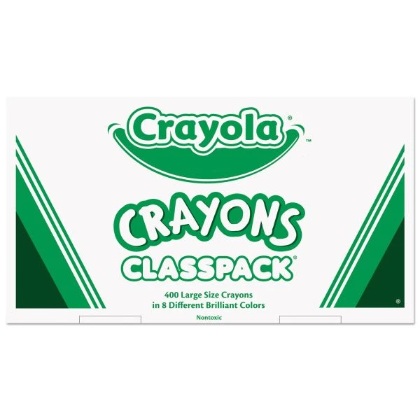Crayola Classpack Large Size Crayons, 50 Each Of 8 Colors, 400/Box 3 Crayola Classpack Large Size Crayons, 50 Each Of 8 Colors, 400/Box