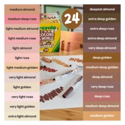 Crayola Colors Of The World Skin Tone Broad Line Markers - 24 Count -Crayola Sales 7a23c6fcd3ee54211f4389409ada7faa06d8fb6f square2994212 5