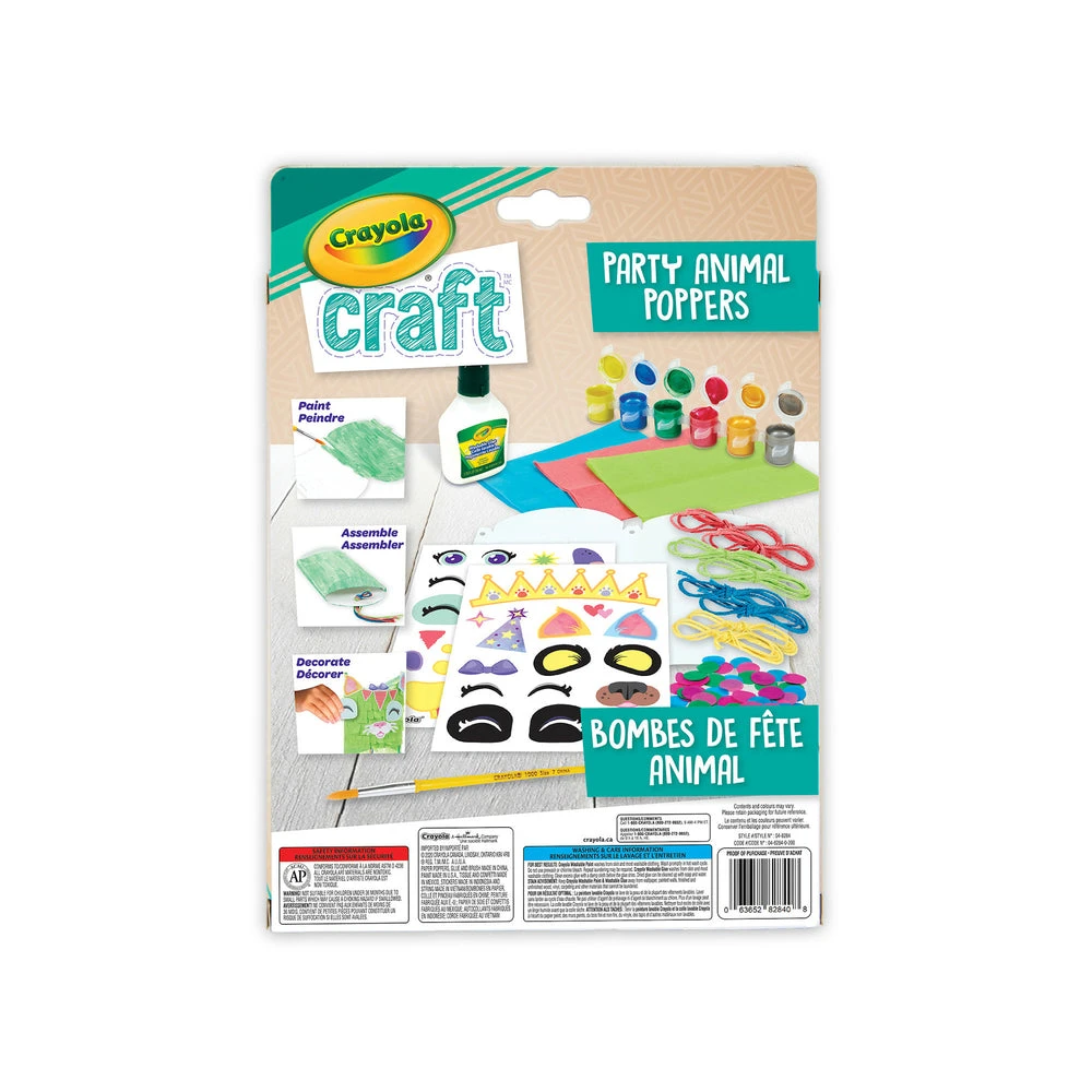 Crayola Craft Party Animal Poppers Kit 4 Crayola Craft Party Animal Poppers Kit - Image 2