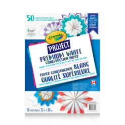 Crayola Project Premium Construction Paper - White - 50 Sheets