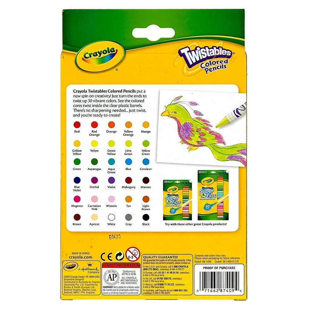 Crayola Twistables Coloured Pencils - 2 Packs Of 30 Pencils 4 Crayola Twistables Coloured Pencils - 2 Packs Of 30 Pencils - Image 2