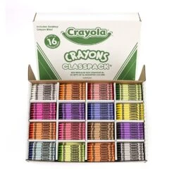 Crayon Classpack, Reg Size, 16 Colors, Pack Of 800