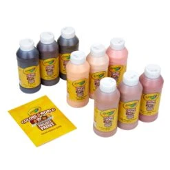 Colors Of The World Spill Proof Washable Project Paints, Set Of 9