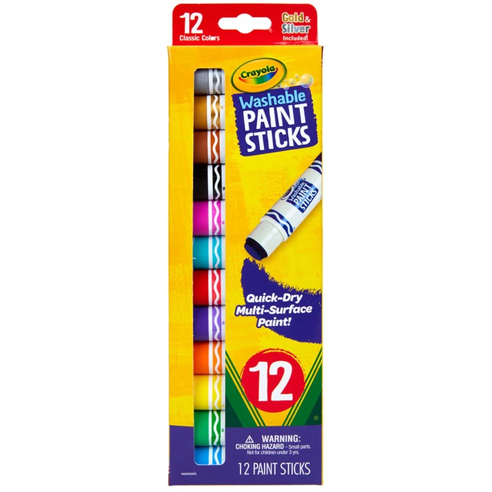 12ct Washable Paint Sticks 3 12ct Washable Paint Sticks