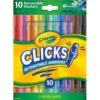CLICKS Retractable Markers, 10 Colors -Crayola Sales BIN588370 L