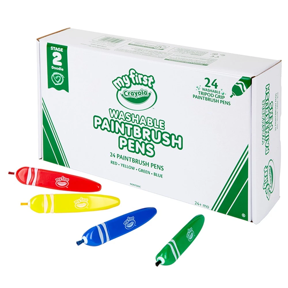 My First Crayola Classpack Tripod Grip Washable Paintbrush Pens 3 My First Crayola Classpack Tripod Grip Washable Paintbrush Pens
