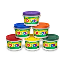 Crayola BIN570016 Dough Set Of 6 Tubs Red Orange Green Yellow Purple Blue, Price/EA
