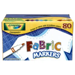 Crayola BIN588215 Fabric Marker 80Ct 10 Color Classpack, Price/EA