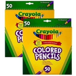 Crayola Colored Pencils, Full Length, Assorted Colors, PK100