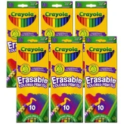 Crayola Erasable Colored Pencils, 10 Colors Per Set, 60PK