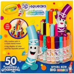 Crayola Pip-Squeaks Telescoping Marker Tower, Med Bullet Tip, Assorted, PK50 -Crayola Sales Essendant20Inc 02bbc63f4d3072343e5ba3a4e59901e5xxbe1ae1