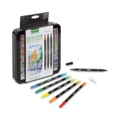 Crayola Brush & Detail Dual Ended Markers, X-Fine Brush/Bullet Tip, Astd, PK16 -Crayola Sales Essendant20Inc CYO586501xx03xx178046