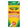 Crayola Non-Washable Marker, Fine Bullet Tip, Assorted Colors, PK8 -Crayola Sales Essendant20Inc CYO587709xx01xx4d66a3
