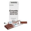 Crayola Broad Line Washable Markers, Broad Bullet Tip, Brown, 12PK