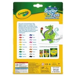 Crayola Washable Super Tips Markers, Broad/Fine Bullet Tip, Asstd Colors, PK20 -Crayola Sales Essendant20Inc CYO588106xx04xxbb433e