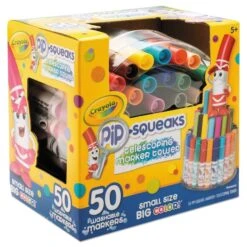Crayola Pip-Squeaks Telescoping Marker Tower, Med Bullet Tip, Assorted, PK50 -Crayola Sales Essendant20Inc CYO588750xx04xx2d06bc