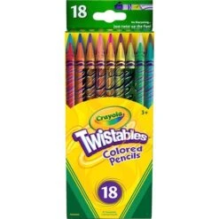 Crayola Pencils, Color, Twistable, Nontoxic, 18/ST, Assorted PK