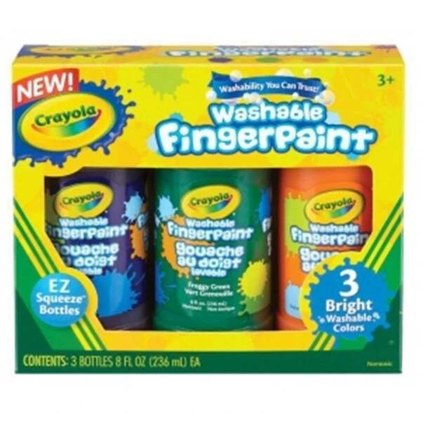 Crayola Washable Fingerpaint Secondary Set 3 Crayola Washable Fingerpaint Secondary Set