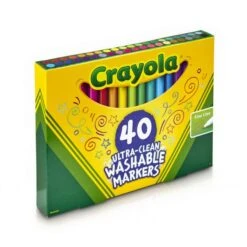 Crayola Ultra-Clean Washable Markers, Fine Bullet Tip, Assorted Colors, 40/Set 8 Crayola Ultra-Clean Washable Markers, Fine Bullet Tip, Assorted Colors, 40/Set -Crayola Sales a5d21f2e86b451be0c5a52650db8742204