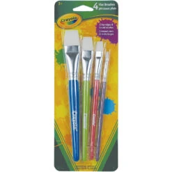 Crayola Flat Paint Brushes, 4 Pack
