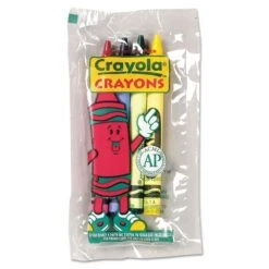 Crayola Classic Color Cello Pack Party Favor Crayons, 4 Colors/Pack, 360 Packs/Carton