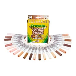 Crayola Colors Of The World Skin Tone Broad Line Markers - 24 Count -Crayola Sales e65b856392b4251bb17f3fb299f6a35f1d350b86 square2994212 3