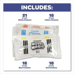 Crayola Model Magic Modeling Compound, 1 Oz Each Packet Assorted, 75/Carton -Crayola Sales e75e941ad636f7aa9577e1f0a67ba208dd