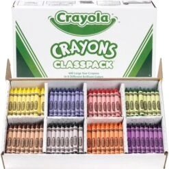 Crayola Classpack Large Size Crayons, 50 Each Of 8 Colors, 400/Box 12 Crayola Classpack Large Size Crayons, 50 Each Of 8 Colors, 400/Box -Crayola Sales f1c7ffc4cc345f7d46a239e6a1b8ed5aab