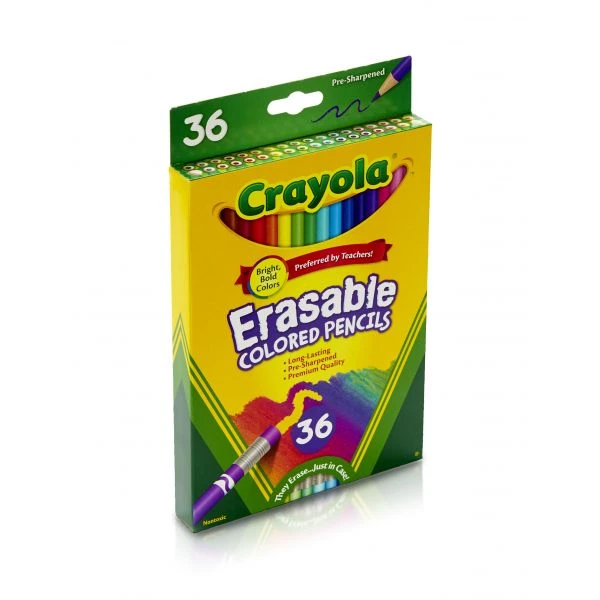 Crayola Erasable Colored Woodcase Pencils, 3.3 Mm, 36 Assorted Colors/Set 4 Crayola Erasable Colored Woodcase Pencils, 3.3 Mm, 36 Assorted Colors/Set - Image 2